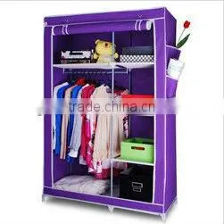 Large Size Metal Furniture Non-woven Wardrobe,Folding Fabric Cloth Wardrobe thumbnail-1