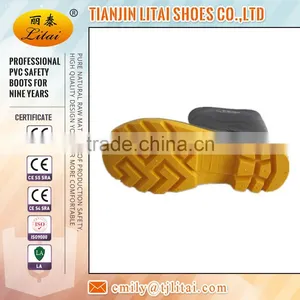 CE Certified Black PVC Safety Gumboots for Men S5 thumbnail-5