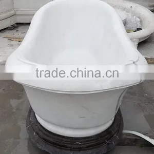 Natural Stone Oval Modern Freestanding Bathtub thumbnail-2
