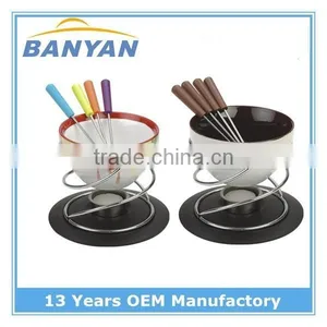 Ceramic Fondue Sets,chocolate Fondue Set, Ceramic Mini Chocolate Fondue Set thumbnail-1