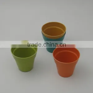 Anhui Green Wholesale Popular Square Bamboo Fibre Mini Plant Pot, Flower Pot thumbnail-1