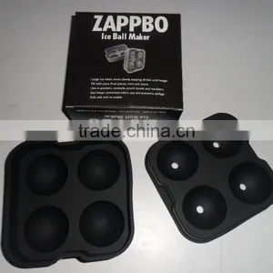 New Round Silicone Ice Balls Maker Tray FOUR Large Sphere Cube Molds thumbnail-5