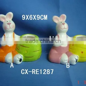 Dolomite Rabbit Candle Holder thumbnail-1