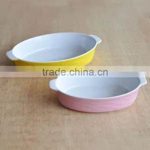 CERAMIC BAKING PAN WITH COLORFUL GLAZE thumbnail-1