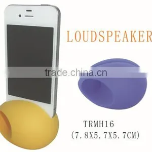 Silicon Egg Shape Smartphone Desktop Stand With Amplifier thumbnail-1