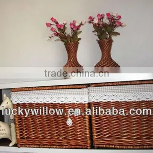 Factory Directly Mini Wicker Basket Drawers Made From Half Willow thumbnail-5