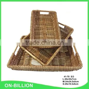 Handmade Wicker Woven Pantry Storage Basket thumbnail-3