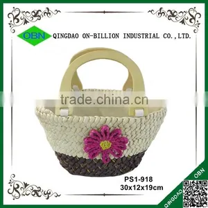 Natural Material Hand Weaving Girl Straw Bag for Sale thumbnail-1