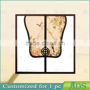 Framed Handmade Chinese Fan Canvas Wall Art thumbnail-1