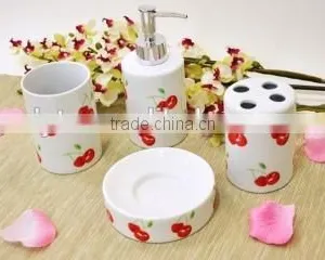Ceramic Bathroom Set Fresh Decal Pattern thumbnail-5