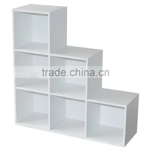 New Wood 6 Cube Step Organizer Storage Box Cube Wooden Organizer thumbnail-3