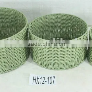 Customized Plastic Circle Basket Set of 3 thumbnail-1