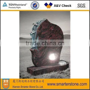 Rose Flower Shaped Tombstone Gravestone Granite Monument Natural Granite thumbnail-1
