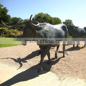 2015 Hot Sale Garden Decor Bronze Longhorn Steer Sculpture thumbnail-1