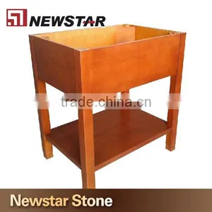 Vanity Base,modern Oak Wood Small Bathroom Vanity Cabinet,free Standing Hotel Vanity thumbnail-1
