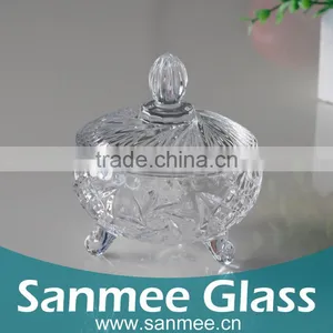 Transparent Quality Glass Candy Bowl Glass Sugar Bowl thumbnail-2