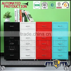 Kid Furniture Make in China 6 Metal Drawer Mobile Storage Cabinet Unit thumbnail-6