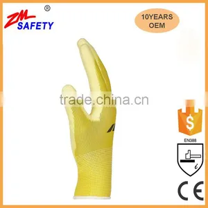 General Purpose Work Safety Orange PU Hand Gloves With Seamless Knitted Shell thumbnail-2