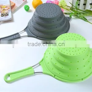 Food Grade Material Foldable Silicone Washing Up Bowl,Silicone Strainer thumbnail-4