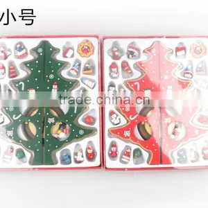 2016 New Product Cheap Mini Wooden Christmas Trees Table Decorations With Ornaments Gift SL thumbnail-5