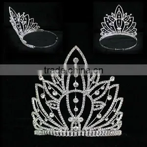 Women Pageant Jewelry Big Rhinestone Fashion Crown Tiaras thumbnail-2