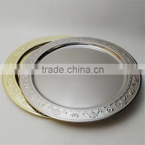 Cheap Wholesale Wedding Gold Silver Beaded Charger Plates thumbnail-4