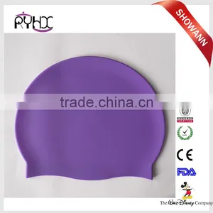 Customized Logo Printed Waterproof Silicone Swimming Cap for Long Hair thumbnail-1