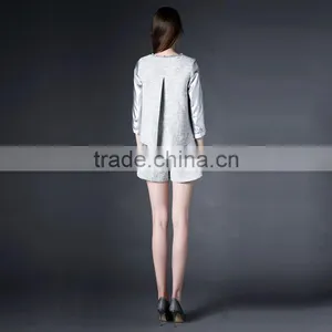 New Arrival Two Pieces Set Woman Jacket With Shorts Casual Suit thumbnail-5