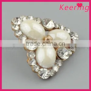 Hotsale Metal Rhinestone Pearl Button for Bulk WBK-1488 thumbnail-2