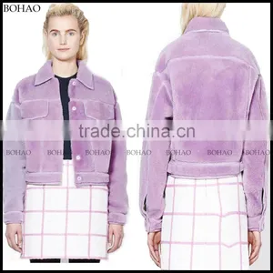 New Winter Clothes Star Loves Wool Cloth With Soft Nap Women Winter Imitation Sheep Fur Jacket thumbnail-1