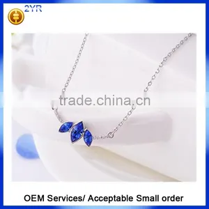 China Wholesale Unregular 925 Sterling Silver Jewelry CZ Zircon Pendant Necklace thumbnail-1