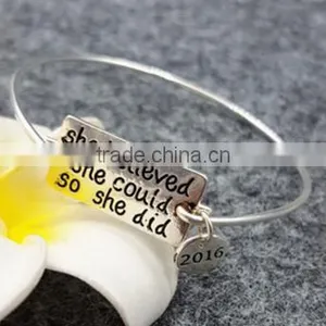 2016 Unique Heart Charms Bangle Diy Heart Charm Chain Bracelet European Style Charms Bracelet thumbnail-2