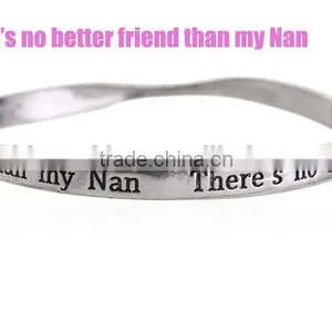 Diy Small Charm Bangle Custom Name Logo Bangle Women Twist Daily Wear Bangles thumbnail-6
