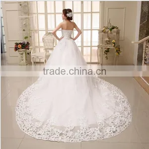 Wholesale Bridal Wedding Dress 2016 New Korean Version Sweet Elegant Princess Tail Wedding thumbnail-2