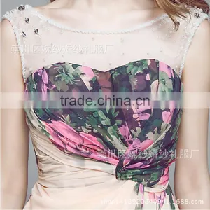 MGOO Popular Stock Women Floral Maxi Evening Dress Sleeveless Sheer Prom Women Fashion Party Dresses Longo 1505 thumbnail-4