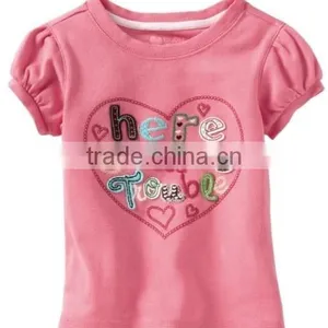Girls Caroon t Shirts Kids Summer Short Sleeve Tops thumbnail-1
