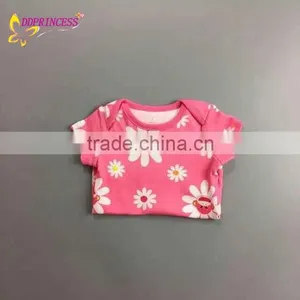 Infants and Toddlers Summer Bodysuit,Printed Baby Bodysuit Wholesale,Short-Sleeve Newborn Baby Bodysuit thumbnail-4