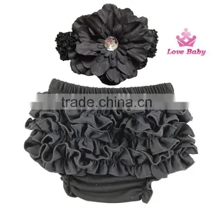 New Summer Infant Baby Girl Boy Ruffle Unisex Pants Skirt+Headband Bloomers Nappy Cover Baby Shorts LBS5052601 thumbnail-5