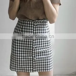 Runwaylover 5338 Sexy Europea Sexy High Waist Sexy Plaid Skirt thumbnail-1