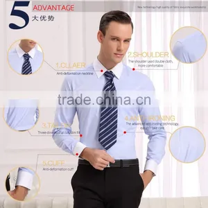 Men's Business Slim Fit Long Sleeve Shirt of Good Quality (DSHM104) thumbnail-4