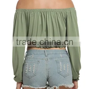 Women Blouse Off-Shoulder 2017 Fashion Casual Blouse & Top For Wholesale thumbnail-5