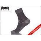 Dark Grey Stripe Men Dress Socks Quarter Mercerized Cotton Breathable Male Socks thumbnail-1