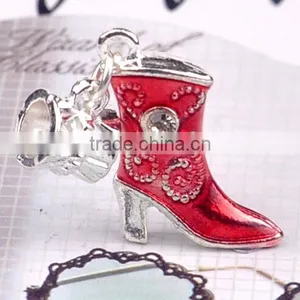Enamel High Heel Shoes Pendant Bead Hanging Dangle Charm thumbnail-4