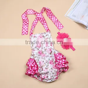 Baby Girls One-pieces Floral Romper Jumpsuit Jumper Outfit Clothes thumbnail-1