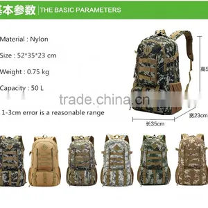 Ecoparty Waterproof 50 L Backpack Multi-function Super Large Capacity Travel Military Backpacks Bag thumbnail-5