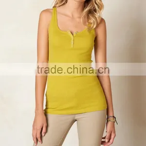 Wholesale Nylon Spandex Sexy Tank Top Dry Fit Workout Clothes For Women thumbnail-1