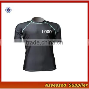 Custom Sportswear Manufacturer Compression Mens T- Shirts/Blue Rash Guards Wholesale---AMY164281 thumbnail-2