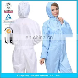 ESD Cleanroom Garment , Antistatic Cleanroom Smock/Coverall/Suit/Clothing/Clothes/Workwear Protective thumbnail-4
