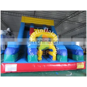 2017 Aier Double Tunnel Inflatable Water Slide With a Pool/commercial Inflatable Slide for Sale thumbnail-1