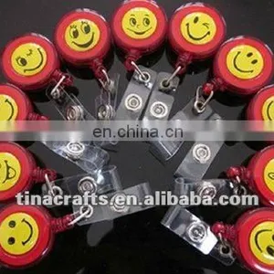 Smile Face Decorative Badge Reels thumbnail-1